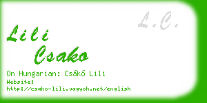 lili csako business card