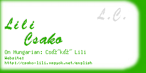 lili csako business card